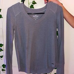 🤍 Hollister ribbed grey long sleeve
